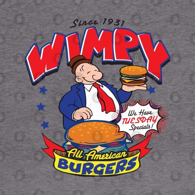 Wimpy All American Burger by Alema Art